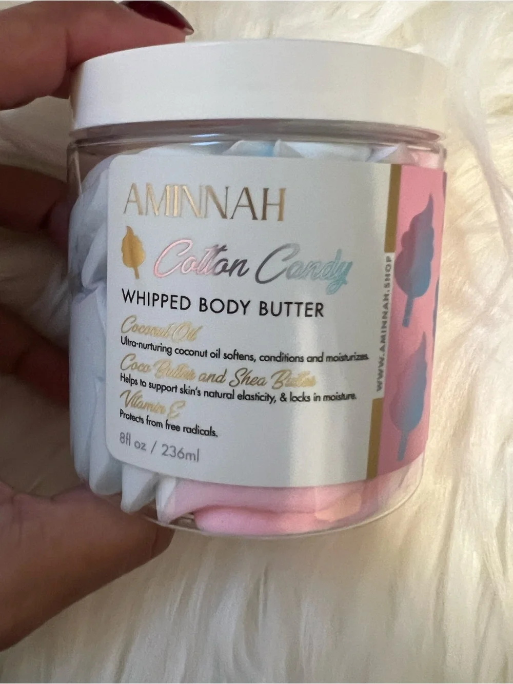 NWT Aminnah Cotton Candy Whipped Body Butter retails $38.00 USD each